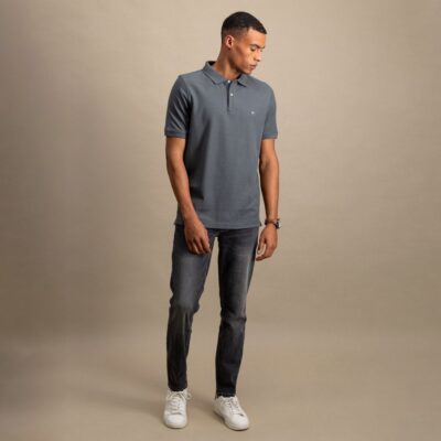 Polo Μπλούζα Πικέ Κανονική Γραμμή-γκρι-πρασινο