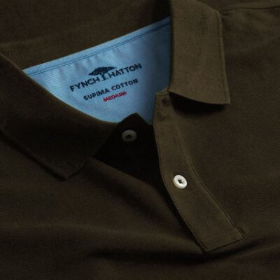 Polo Μπλούζα Πικέ Κανονική Γραμμή-καφε