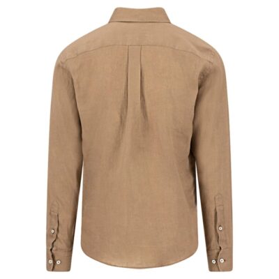Πουκάμισο Λινό Κανονική Γραμμή-καφε