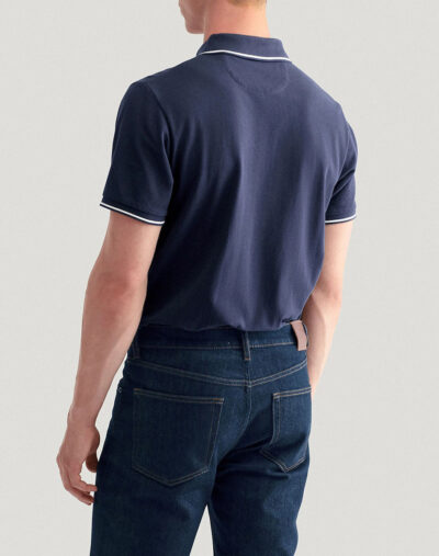 GantPolo Μπλούζα Κοντομάνικη Μπλε Σκούρο