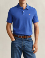 Gant Shield Polo Μπλούζα Κοντομάνικη-Royal Blue