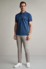 ΜΠΛΟΥΖΑΚΙ ΠΟΛΟ M/ΧΡΩΜΟ, CUSTOM FIT-ΜΠΛΕ