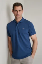 ΜΠΛΟΥΖΑΚΙ ΠΟΛΟ M/ΧΡΩΜΟ, CUSTOM FIT-ΜΠΛΕ