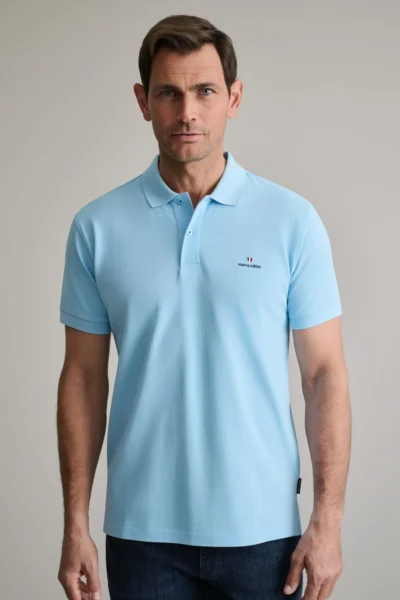 ΜΠΛΟΥΖΑΚΙ ΠΟΛΟ M/ΧΡΩΜΟ, CUSTOM FIT-ΓΑΛΑΖΙΟ