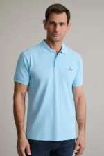 ΜΠΛΟΥΖΑΚΙ ΠΟΛΟ M/ΧΡΩΜΟ, CUSTOM FIT-ΓΑΛΑΖΙΟ