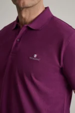 ΜΠΛΟΥΖΑΚΙ ΠΟΛΟ M/ΧΡΩΜΟ, CUSTOM FIT-ΜΩΒ