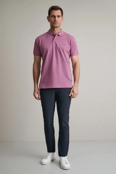 ΜΠΛΟΥΖΑΚΙ ΠΟΛΟ M/ΧΡΩΜΟ, CUSTOM FIT-ΣΑΠΙΟ ΜΗΛΟ