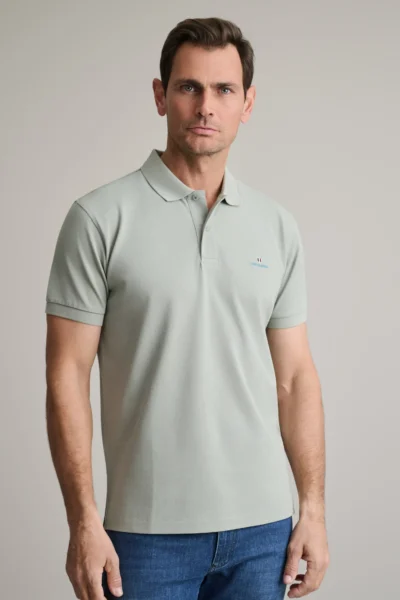 ΜΠΛΟΥΖΑΚΙ ΠΟΛΟ M/ΧΡΩΜΟ, CUSTOM FIT-ICEBERG