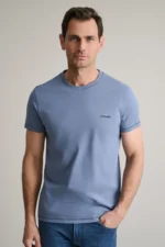 ΜΠΛΟΥΖΑ ΛΑΙΜΟΚΟΨΗ-ΜΠΛΕ- JEANS