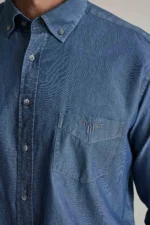 ΠΟΥΚΑΜΙΣΟ COMFORT FIT-ΜΠΛΕ ΣΚΟΥΡΟ