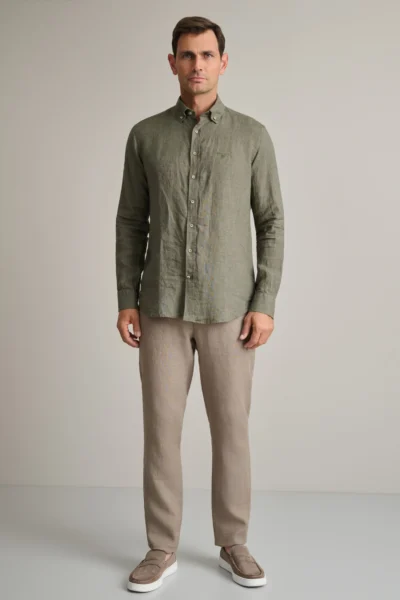 ΠΟΥΚΑΜΙΣΟ COMFORT FIT-ΣΚΟΥΡΟ ΠΡΑΣΙΝΟ