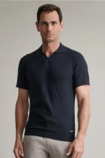 ΠΛΕΚΤΟ ΒΑΜΒΑΚΕΡΟ ΠΟΛΟ, ΚΟΝΤΟ ΜΑΝΙΚΙ-ΜΠΛΕ ΣΚΟΥΡΟ