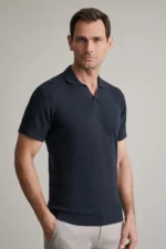 ΠΛΕΚΤΟ ΒΑΜΒΑΚΕΡΟ ΠΟΛΟ, ΚΟΝΤΟ ΜΑΝΙΚΙ-ΜΠΛΕ ΣΚΟΥΡΟ