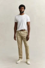 Ανδρικό Παντελόνι Μπεζ Slim Chinos GANT
