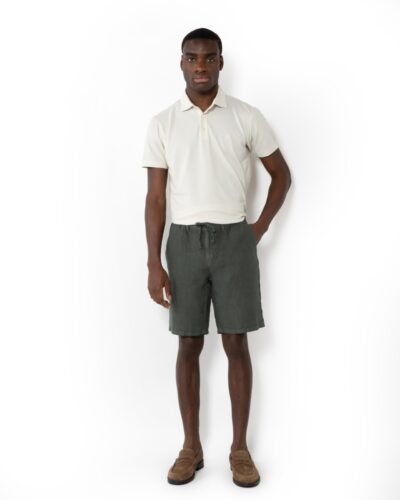 ΒΕΡΜΟΥΔΑ ΛΙΝΗ CHINOS ΕΛΑΣΤΙΚΗ ΜΕΣΗ REGULAR FIT-ΠΡΑΣΙΝΟ