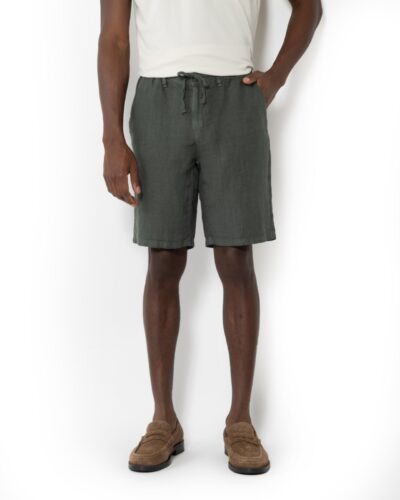 ΒΕΡΜΟΥΔΑ ΛΙΝΗ CHINOS ΕΛΑΣΤΙΚΗ ΜΕΣΗ REGULAR FIT-ΠΡΑΣΙΝΟ