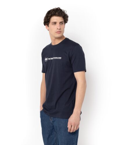 ΜΠΛΟΥΖΑ T-SHIRT TWO-TONE LOGO REGULAR-ΜΠΛΕ ΣΚΟΥΡΟ