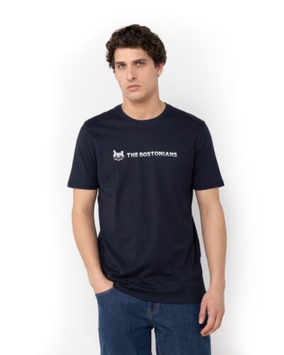 ΜΠΛΟΥΖΑ T-SHIRT TWO-TONE LOGO REGULAR-ΜΠΛΕ ΣΚΟΥΡΟ