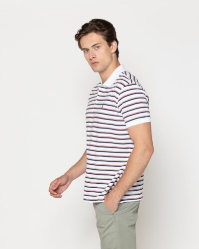 ΜΠΛΟΥΖΑ ACORN POLO PIQUE REGULAR FIT-ΜΠΛΕ-ΑΣΠΡΟ