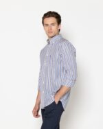 ΠΟΥΚΑΜΙΣΟ ACORN ΠΟΠΛΙΝΑ REGULAR FIT-ΡΙΓΑ-ΜΠΛΕ-ΚΑΦΕ