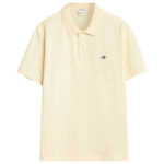 Gant Polo Μπλούζα Κοντομάνικη Κίτρινη