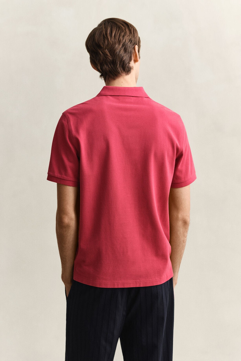 Gant Pique Polo T-shirt Muted Red-κοκκινο