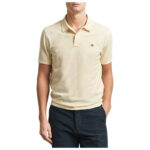 Gant Polo Μπλούζα Κοντομάνικη Κίτρινη