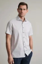 ΠΟΥΚΑΜΙΣΟ COMFORT FIT, ΚΟΝΤΟ ΜΑΝΙΚΙ-ASH-GREY/WHITE