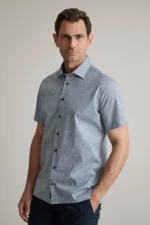 ΠΟΥΚΑΜΙΣΟ COMFORT FIT, ΚΟΝΤΟ ΜΑΝΙΚΙ-DARK NAVY/WHITE