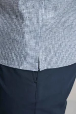 ΠΟΥΚΑΜΙΣΟ COMFORT FIT, ΚΟΝΤΟ ΜΑΝΙΚΙ-DARK NAVY/WHITE