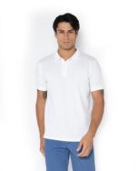 ΜΠΛΟΥΖΑ POLO PIQUE REGULAR FIT-ΑΣΠΡΟ