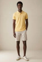 Πόλο από βαμβάκι με δομημένη επιφάνεια – Premium Cotton-κιτρινο