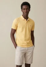 Πόλο από βαμβάκι με δομημένη επιφάνεια – Premium Cotton-κιτρινο