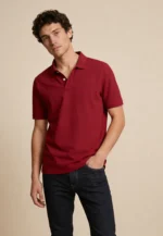 Πόλο από βαμβάκι με δομημένη επιφάνεια – Premium Cotton-κοκκινο