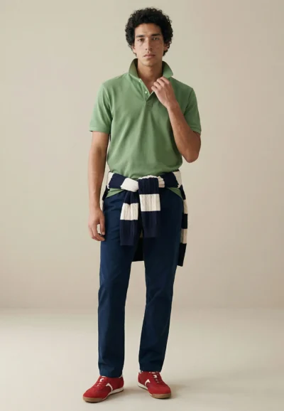 Πόλο από βαμβάκι με δομημένη επιφάνεια – Premium Cotton-πρασινο