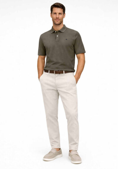 Fynch Hatton Polo Μπλούζα Dark Khaki