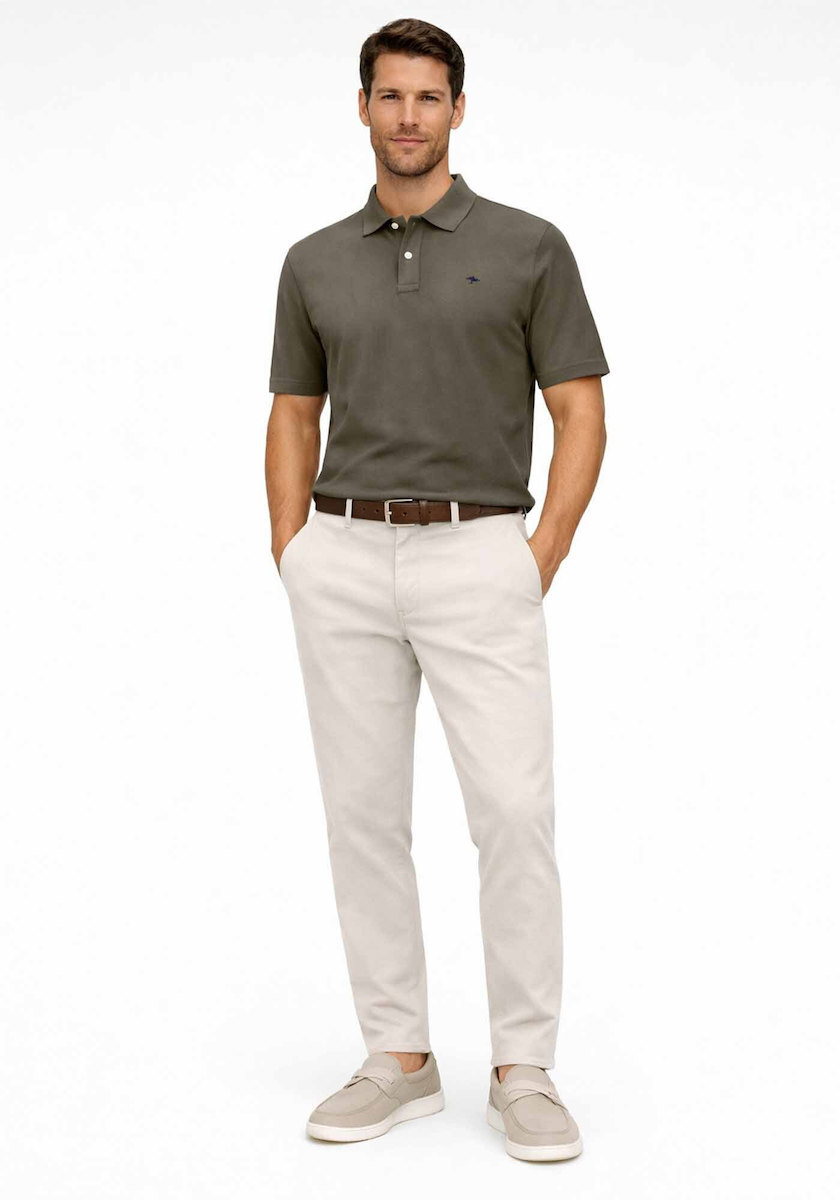 Fynch Hatton Polo Μπλούζα Dark Khaki
