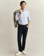 Gant Ανδρικό Παντελόνι Τζιν Slim Fit Μπλε Σκούρο
