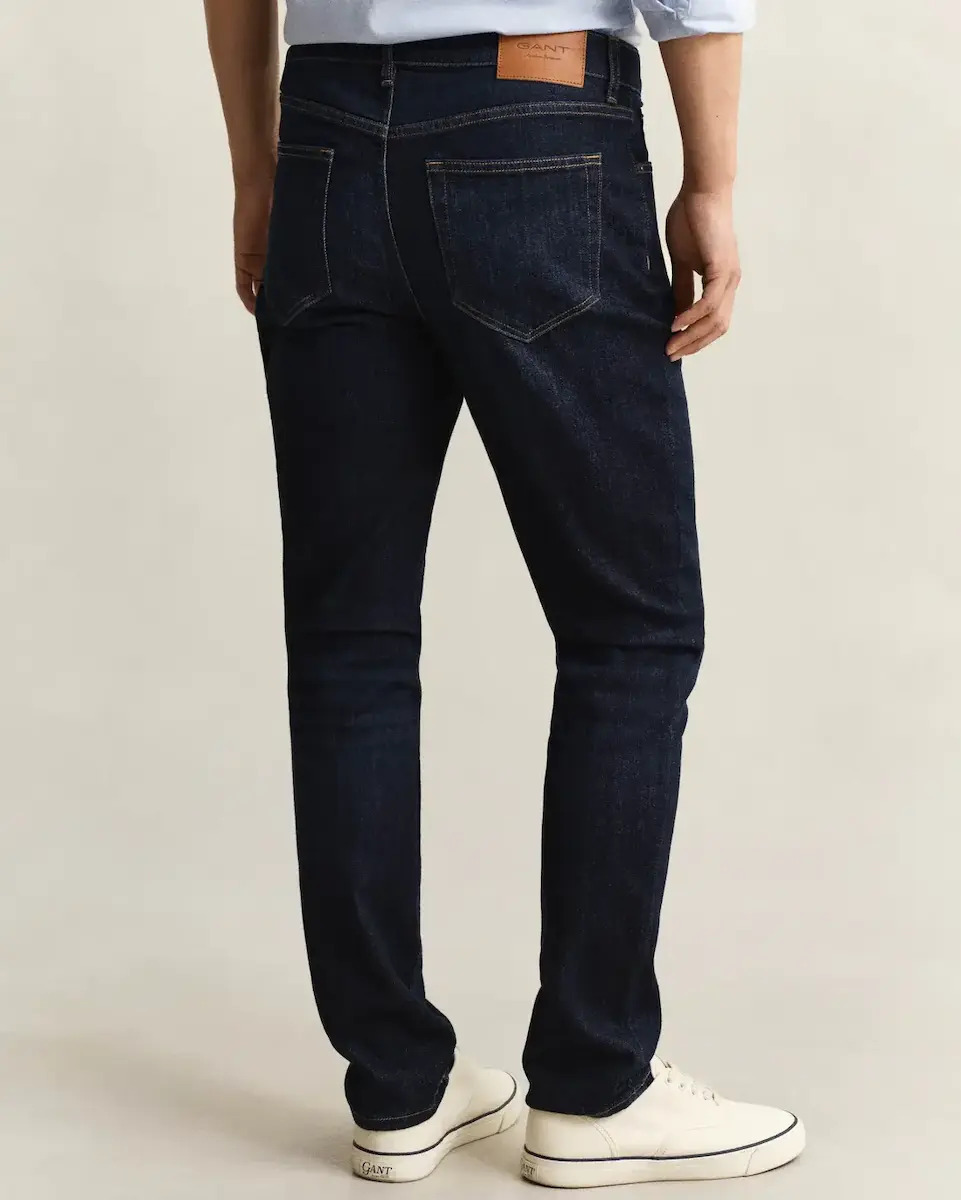 Gant Ανδρικό Παντελόνι Τζιν Slim Fit Μπλε Σκούρο