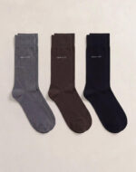 Gant Ανδρικές Κάλτσες Multi 3Pack-γκρι-καφε-μαυρο