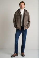 Υβριδικό overshirt jacket με αποσπώμενο τύπου γιλέκο-καφε
