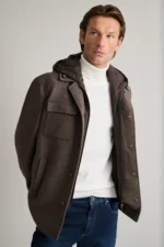 Υβριδικό overshirt jacket με αποσπώμενο τύπου γιλέκο-καφε