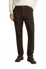 GANT SLIM FIT CLASSIC CHINO PANT BLACK BROWN-ΚΑΦΕ